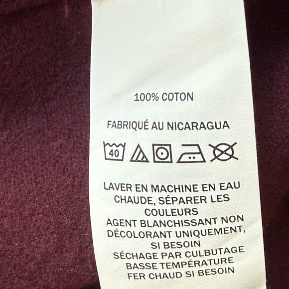 L.L. Bean Chamois Cloth Shirt M Traditional Fit Burgundy - Picture 3 of 7